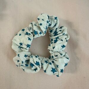 Custom Made Blue Star Patterned Kids Scrunchie